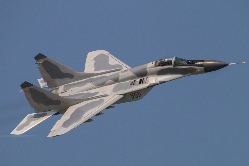 Mikoyan-Gourevitch MiG-29 nord-coréen en vol