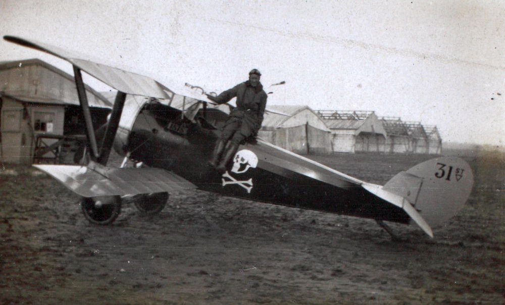 Nieuport 27 de l'USAAS vu de l'arrière