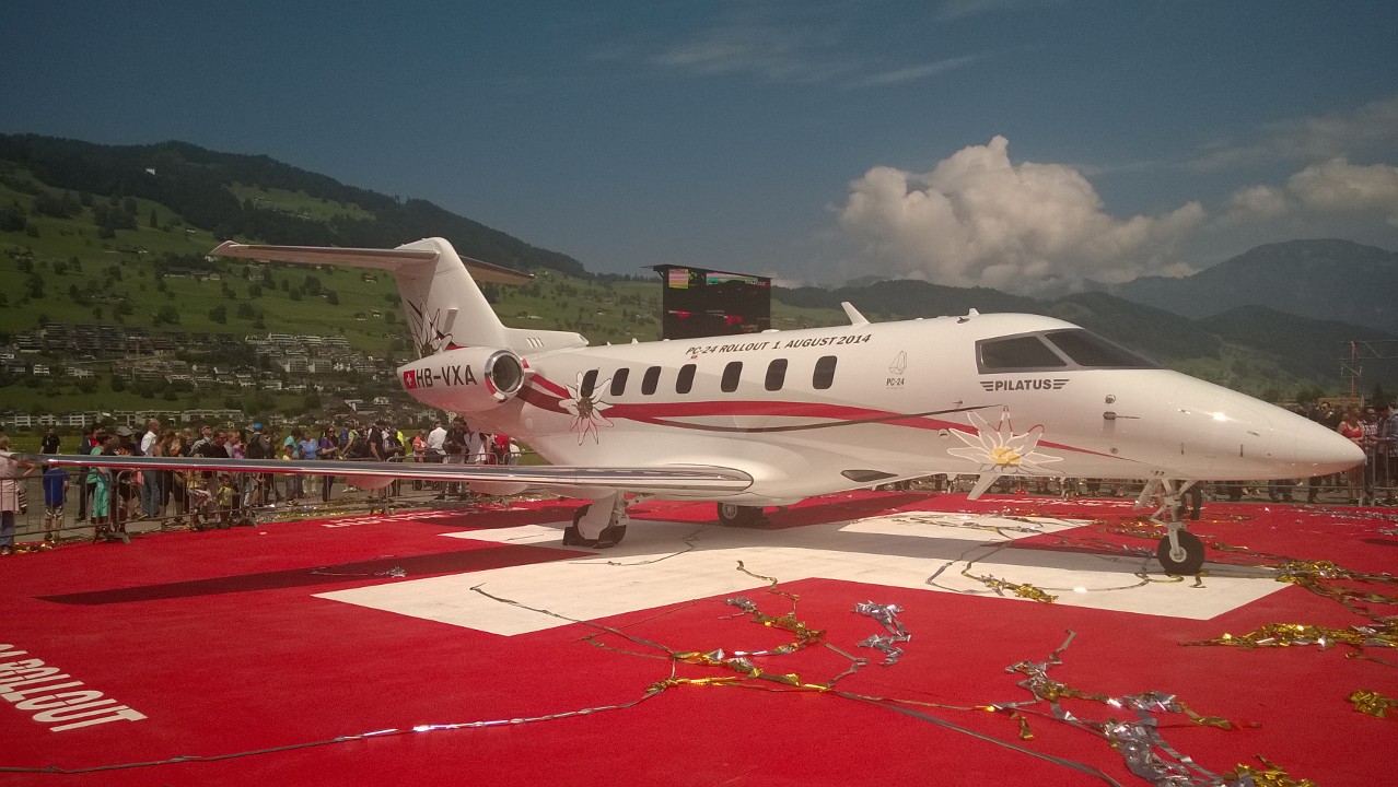 Pilatus PC-24 - Prototype à sa sortie d'usine