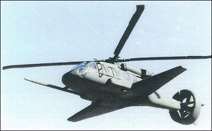 Piasecki X-49A en vol vu d'en-dessous