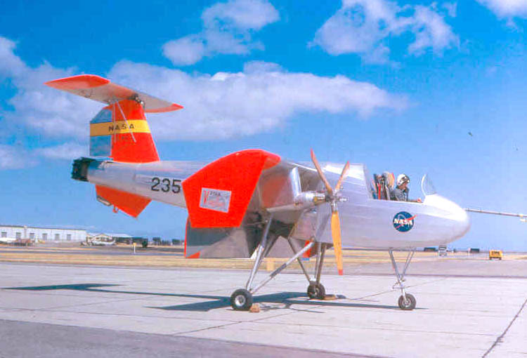 Ryan VZ-3 Vertiplane au sol vu en couleurs