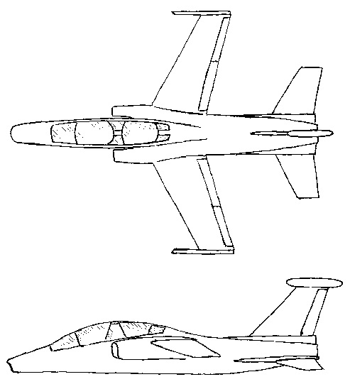 Saab 38, plan 2 vues