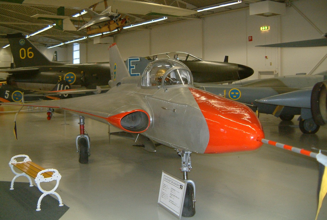 Saab 210B préservé vu de l'avant