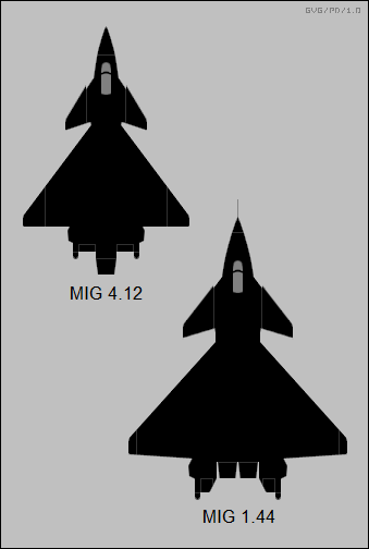 MiG 4.12 et MiG 1.44, comparaison